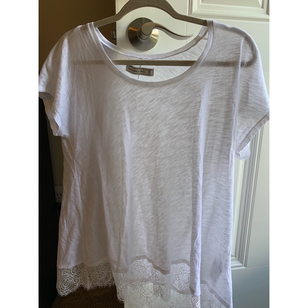 Medium Abercrombie white t-shirt